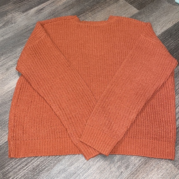 Small DREAMING AT DUSK SWEATER in RUST Orange by Pink Lily - Picture 3 of 6